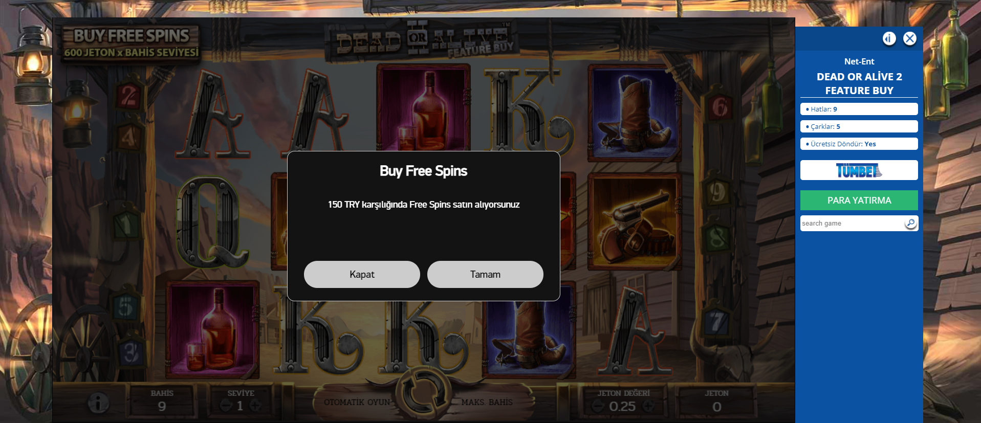 Free Spin Satın Alınan Slot Oyunları