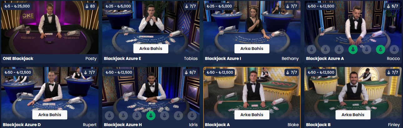 Pragmatic Play Blackjack Canlı Casino Oyunları